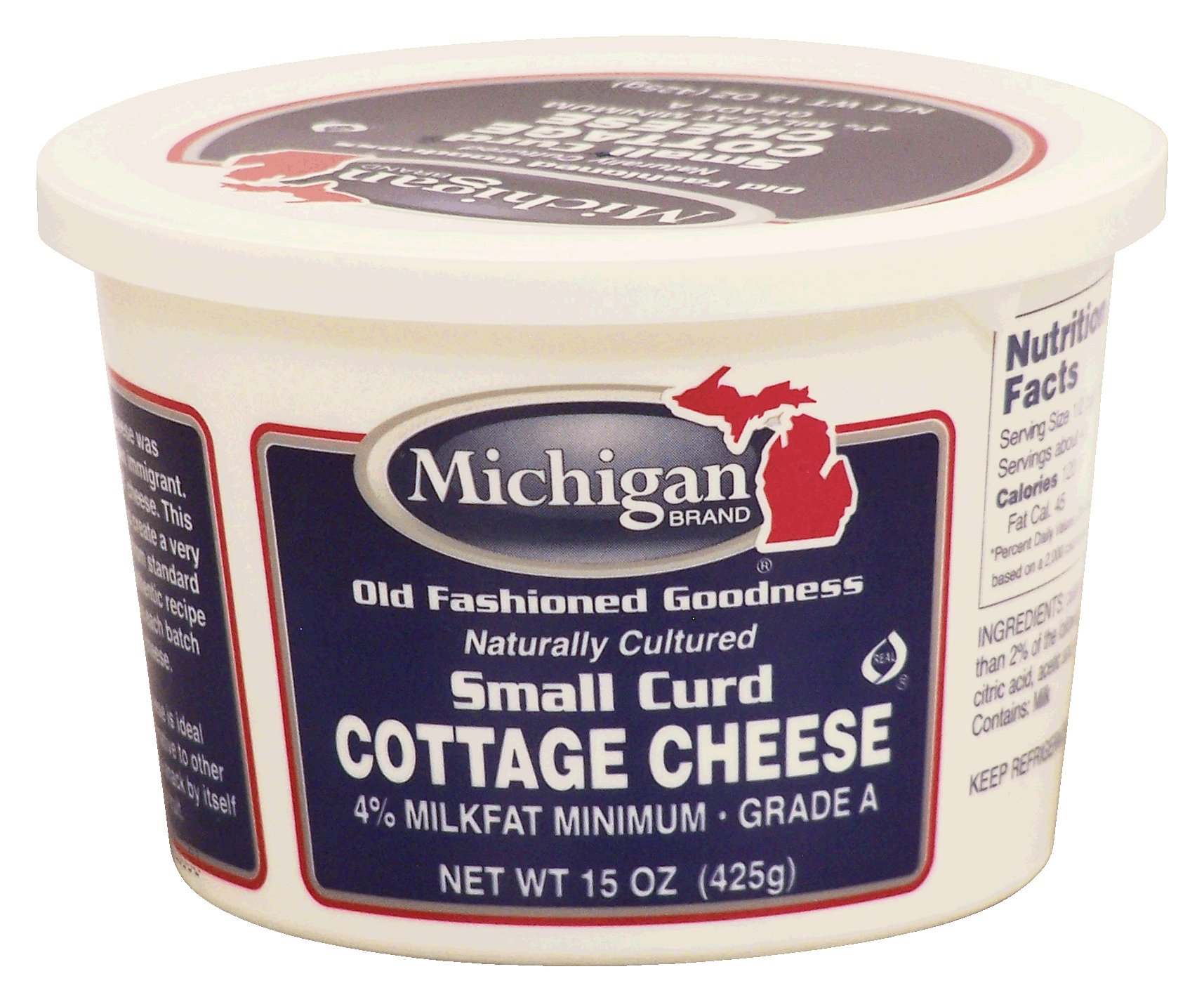 Michigan  small curd cottage cheese, 4% milkfat minimum, grade a Full-Size Picture